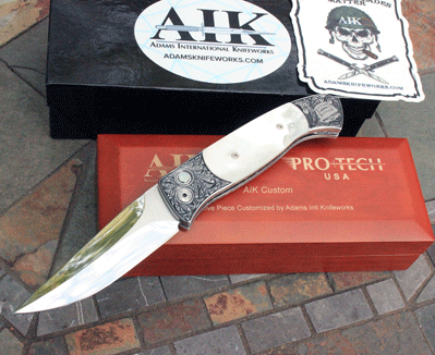 ULTIMATE Hand Engraved Stainless Frame AIK / BREND HIGH POLISH