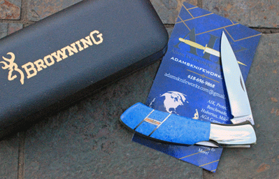 Browning Presentation Lockback with Corian & Opal