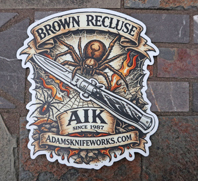 Exclusive AIK Adams Intl Knifeworks BROWN RECLUSE Sticker