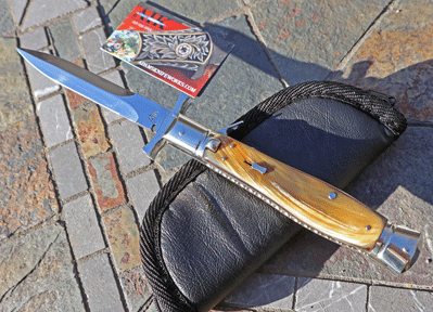 AIK BROWN RECLUSE WASP SWING GUARD w/ Gold Horn & File Work