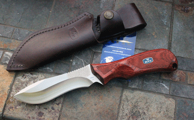 Early Disct Buck Model 497 Ergo Hunter w/ Rosewood & 12C27 MOD