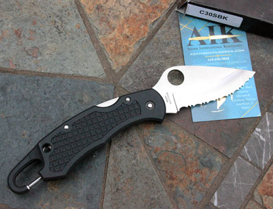Early Spyderco CARABINER C30BPS w/ G2 Stainless