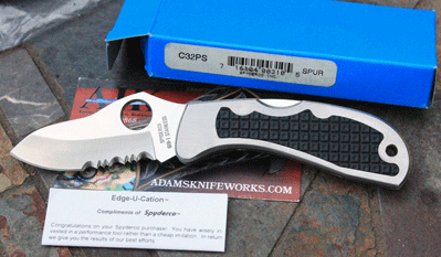 Early Spyderco SPUR C32PS w/ GIN-1 Stainless