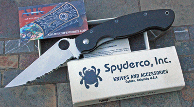 Early Spyderco Serrated Military Linerlock C36GSE