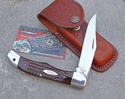 79 Case XX USA 6165 SAB Folding Hunter w/Jigged Pakawood