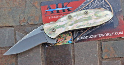 AIK/Kershaw Custom Chive w/ Black Frame w/Awabi & File Work