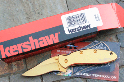 Kershaw 24kt Gold Plated Stainless Frame CHIVE Spring Assist
