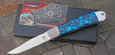 AIK/Cobratec Bolster Release Auto w/ Blue Abalone & File Work