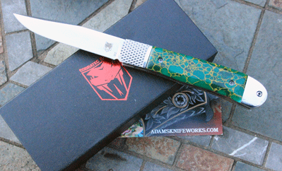 AIK/Cobratec Custom Trapper Bolster Release Auto w/ Arizona Jade
