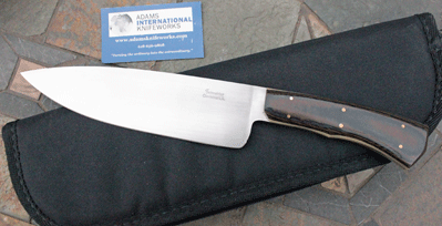 Custom Handmade Chef's Kitchen Knife by Craig Schneider