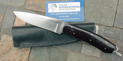 Custom Handmade Skinner w/Burgundy Micarta by Craig Schneider