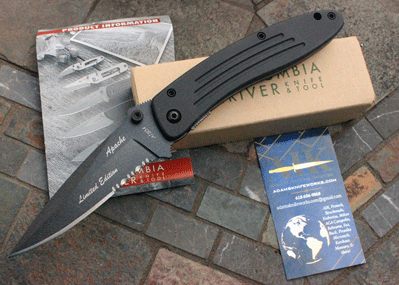 Early Limited CRKT Apache II Liner Lock w/ Black Serr ATS-34