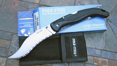 Cold Steel Large Vaquero Lockback Folder with Serrations