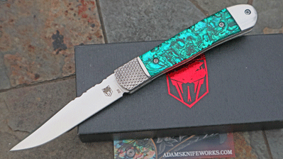 AIK/Cobratec Bolster Release Auto w/ Green Abalone & File Work