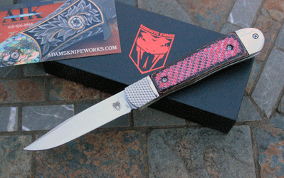 AIK /Cobratec Custom Bolster Release Auto w/ Red Carbon Fiber