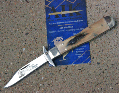 Custom Case XX Cheetah Cub w/Ancient Mammoth Ivory