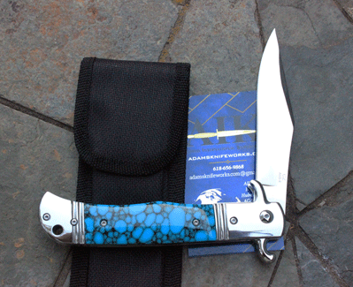 CZ Czech Republic Hidden Release Auto w/ Turquoise Stone Inlays