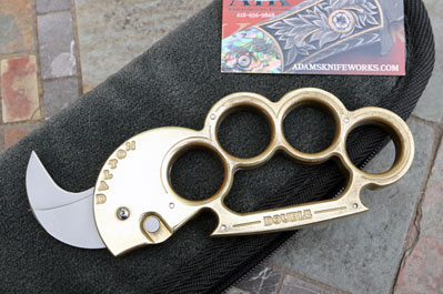Rare 2005 Dalton Brass Double Trouble Knucks with Claw Blade