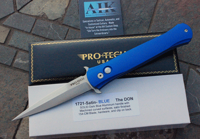 Protech Special Blue Model 1721 Don Auto w/ Smooth Aluminum