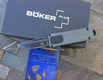BOKER PLUS USA Gunmetal Gray USB Mini Front Opener
