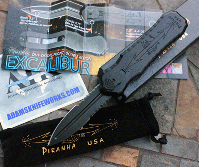 Piranha Black EXCALIBUR Part SERRATED Front Opener