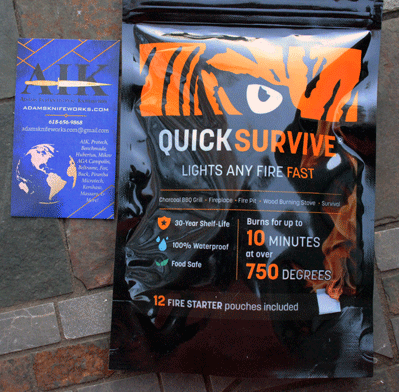 Quick Survive 12 Pack Firestarters. Made in Denmark