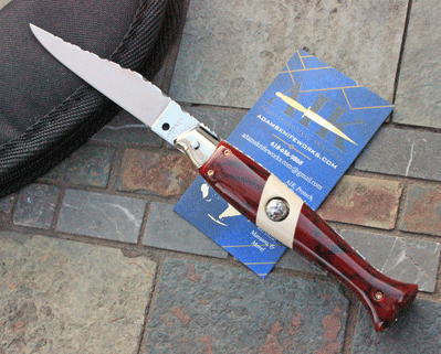 AIK Fishtail Switchblade w/ Jasper Stone, File Work & More!