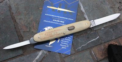 Vintage American Double Button Advertising FLYLOCK Switchblade
