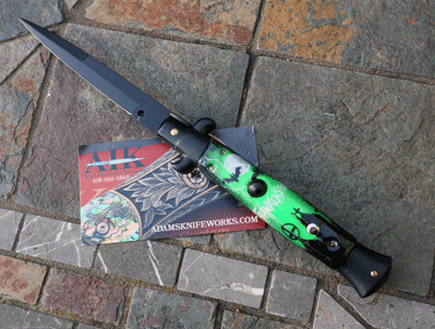 Hand Painted FRANKENSTEIN Italian Classic w/Black Bayo