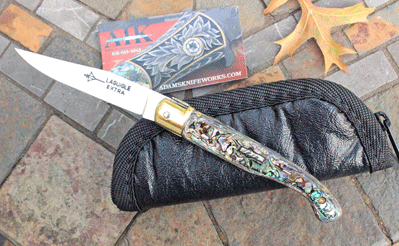 Rare Custom AIK / G David French Laguiole Auto w/ Abalone & More