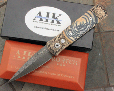 ULTIMATE HAND ENGRAVED Protech/AIK GODSON AUTO w/ Mammoth Ivory