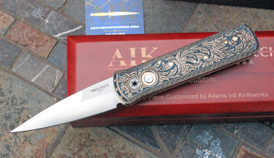 ULTIMATE HAND ENGRAVED Protech GODSON AUTO by Andrew Lee Adams