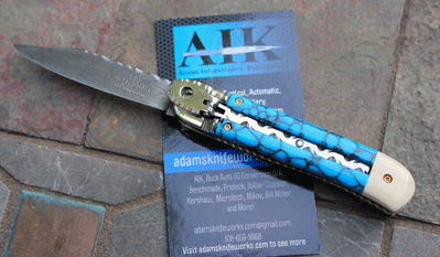 Custom Hubertus/AIK Mini Lever w/ DAMASCUS, Turquoise & More!