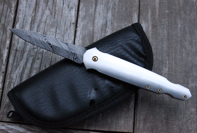 Harkins Handmade AUTO-DAG w/ Polished Stainless & Damascus