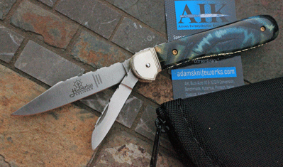 Custom Hubertus/AIK Pen Blade Release w/Blue Mastodon Ivory