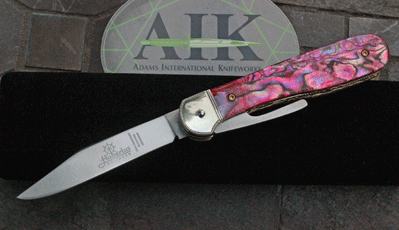 Custom Hubertus/AIK Blade Release w/ Red Abalone  & File Work