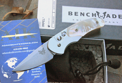 CUSTOM AIK/Benchmade IMPEL Auto w/ Mother of Pearl Inlays