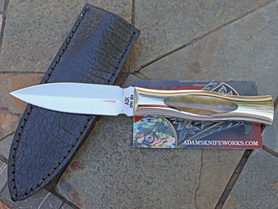 AIK SS Interceptor D/E Stainless Frame Dagger w/ Black Lip Pearl