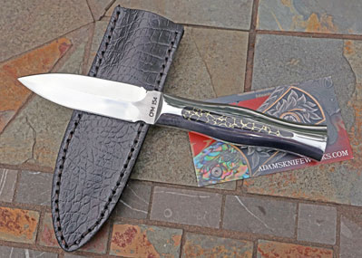 ALSDORF SS Interceptor DE STAINLESS Dagger w/Black Turquoise