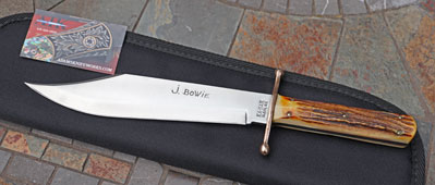 Extra Nice Vintage 1988 KABAR J Bowie w/Genuine Stag