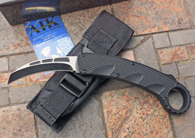 Auto Karambit D/A Front Opener w/Black two Tone Blade