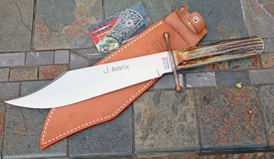Extra Nice Vintage 1988 KABAR J Bowie w/Genuine Stag