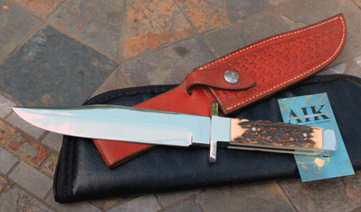 Early German Made Kershaw Original Bowie Knife w/ Stag