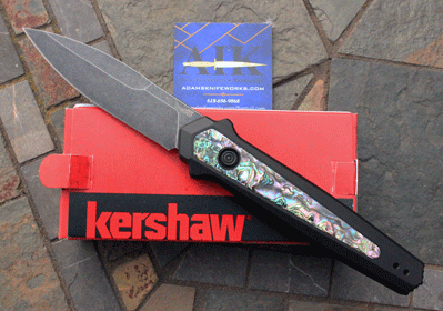 CUSTOM AIK/Kershaw LAUNCH 15 Auto w/Abalone Inlays