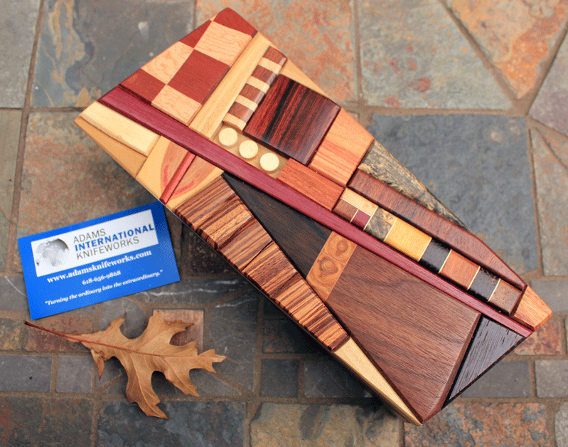 Custom Handcrafted Wood Keepsake/Storage Box by Larry Anderson, Adams