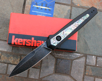 CUSTOM AIK/Kershaw LAUNCH 15 Auto w/Abalone Inlays