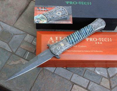 ULTIMATE ENGRAVED AIK/PROTECH STAINLESS FRAME Large Don w/ Molar