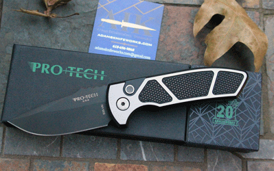 Protech Stainless Frame Special Textured Handle SBR Rockeye Auto