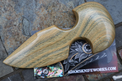 AIK Solid Lignum Vitae Push Dagger