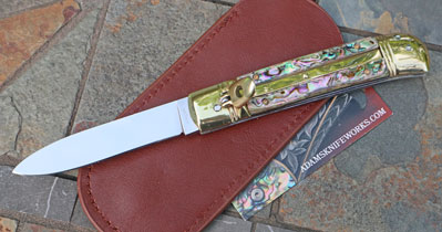 Custom AIK /Linder Lever Action Auto w/Abalone & Brass